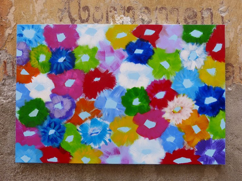 flowers 1 2013  60x90 Acryl auf LW, SOLD